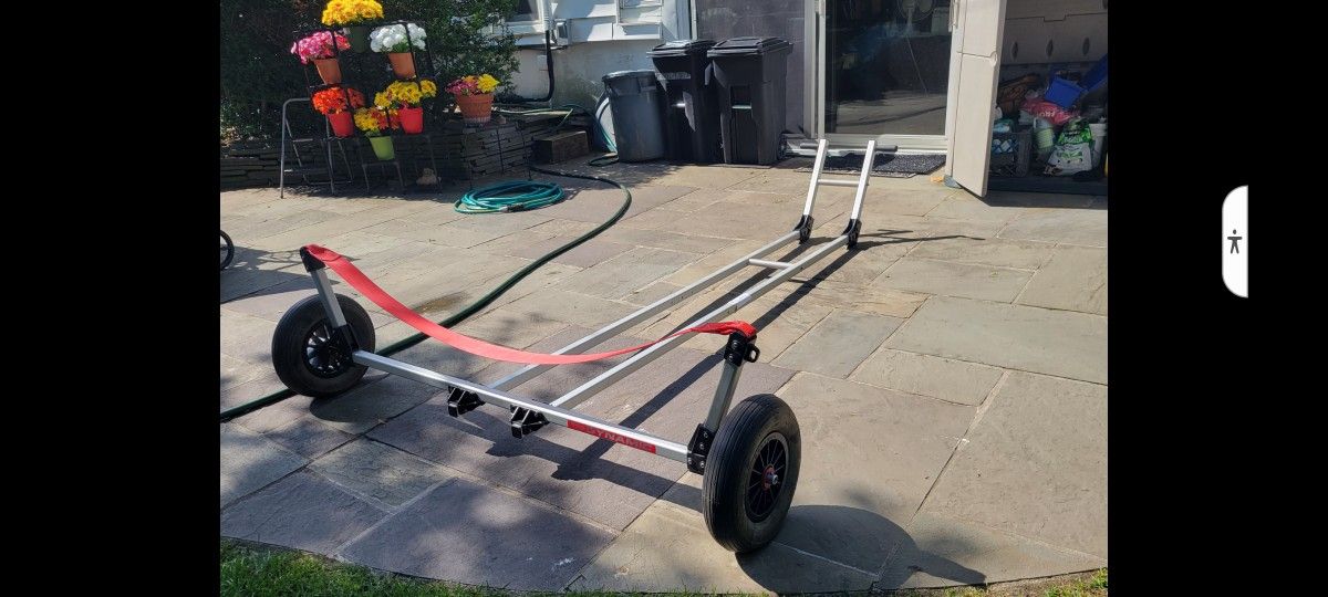 BOAT BEACH DOLLY W AIR TIRES FOR EASY MOVING