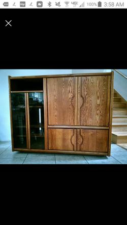 Entertainment Center with Glass Doors