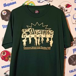 Vintage Vntg 1991 Downtown Upland California 2nd Ave. Market Graphic Tee Shirt