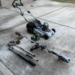 Ego 21” Mower, Multi-head w/ Trimmer, Edger, and Hedger