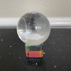 Crystal Globe on a Hex Base 2”