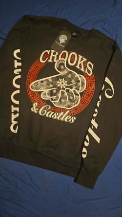 Crooks & Castles Black Graphic Crewneck Sweatshirt