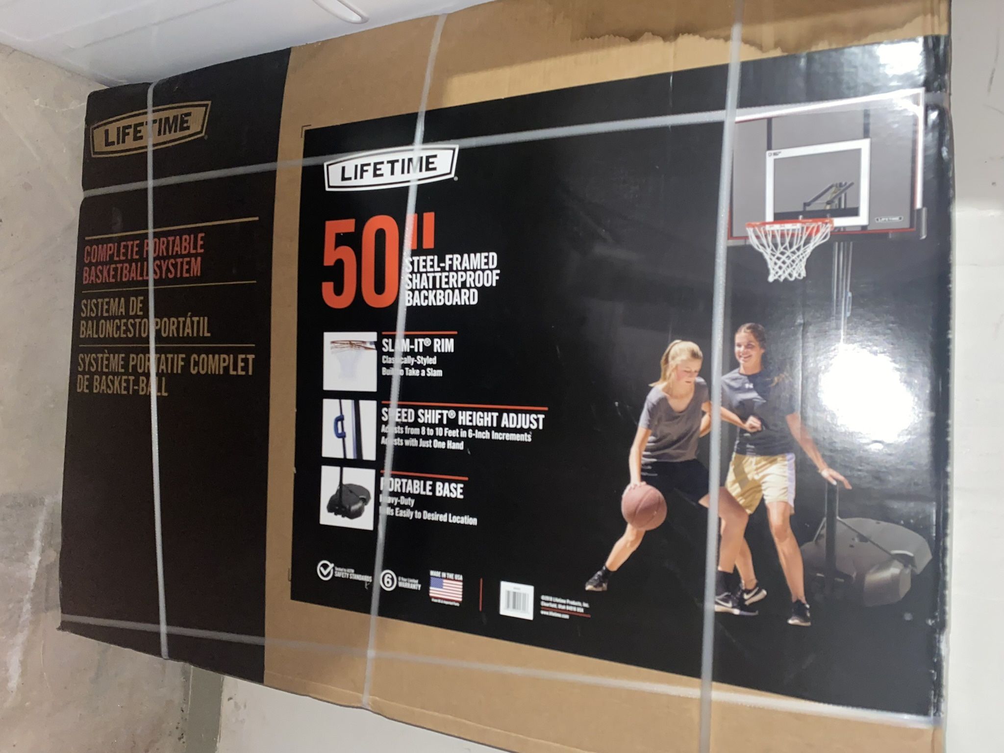 Basketball Outdoor Hoop- Lifetime 50” All-Star Portable Basketball Hoop