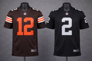 New NFL Football Jerseys – Browns & Raiders – Sizes M–XXL