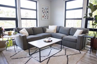 8ft x 8ft Grey Sectional Couch -GREAT condition!