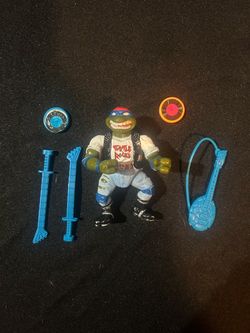 Vintage 1991 Playmates TMNT Rock ’n Roll Leonardo “Turtle Rocks”