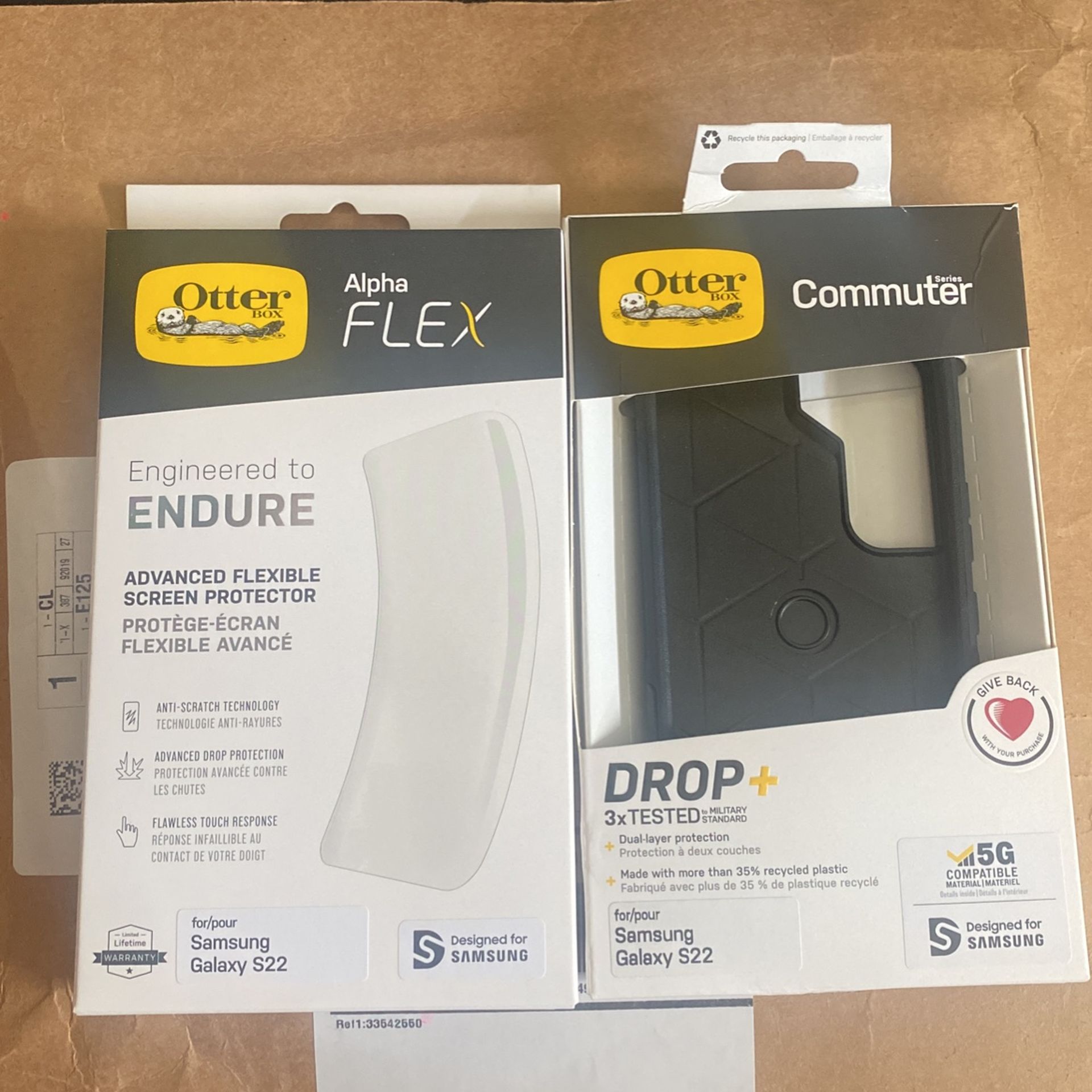 Outter Box Samsung Galaxy S22 Case And Screen Protecter