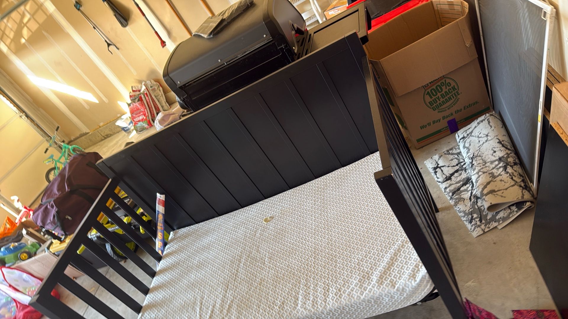 Baby crib with mattress