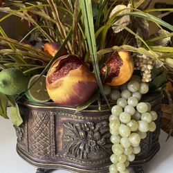Arreglo De Flores Y Frutas 