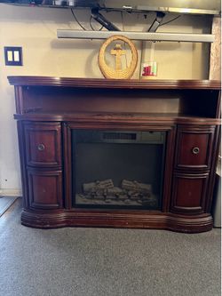 Tv stand with electric fireplace