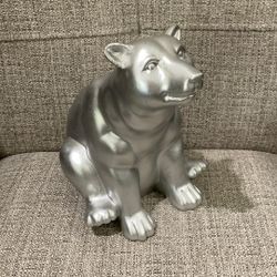 A silver polar bear