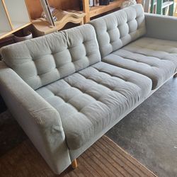 Ikea light sage green couch