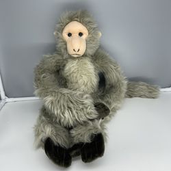 Vintage 1999 K&M Wild Republic Plush Hanging Realistic Looking Gibbon Monkey Stuffed Animal