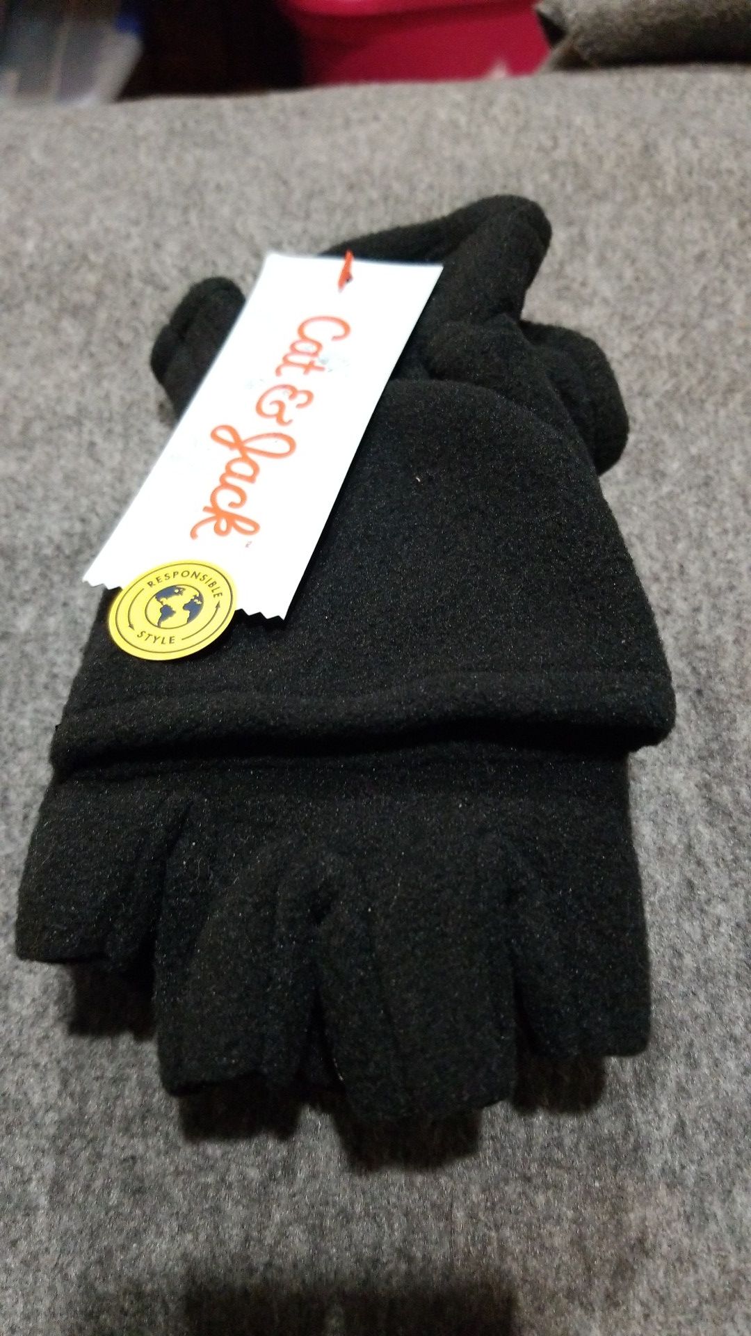 Cat & jack boys 8/16 flip top mittens