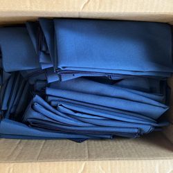 136 Royal Blue Linen Napkins (19x20in)