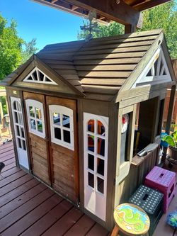 Wooden Outdoor Kids Playhouse