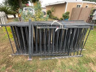 Black Metal Fence Panels - Heavy Duty