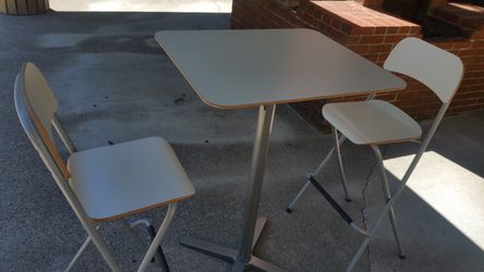 One table and chairs