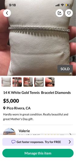Diamond bracelet 14k