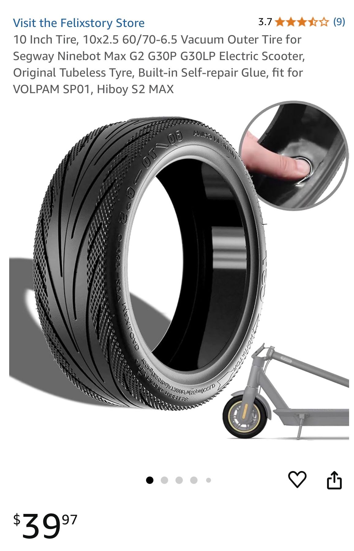 Scooter Tiré 6070-6.5 Self Repair Glue 