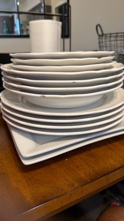 White Ceramic Dinner Plate Set - IKEA