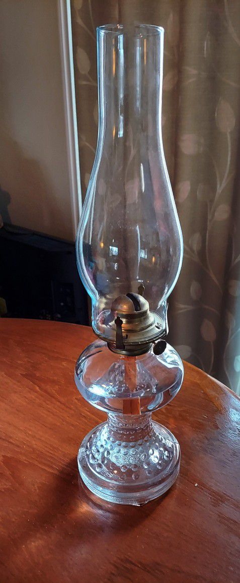 Vintage Glass Oil Lamp J 090