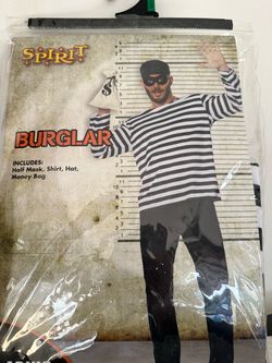 Adult Burglar Costume Sz L/XL