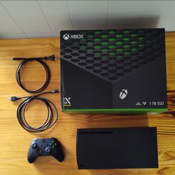 Microsoft Xbox Series X 1TB Black 4K Console w/ Controller Cables & Box.