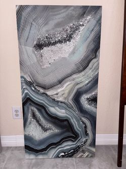 Large Geode Abstract Canvas Wall Art