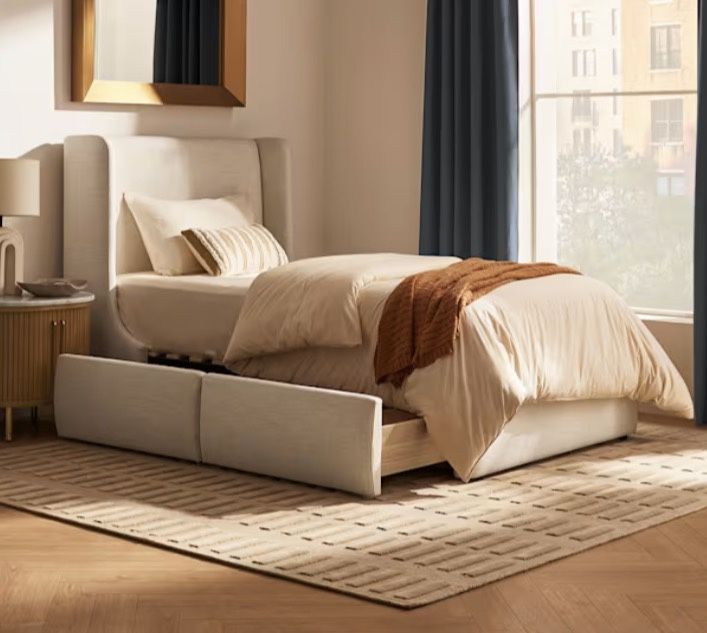 Castlery Dalton Storage (Queen Size Bed) (Beach Linen)