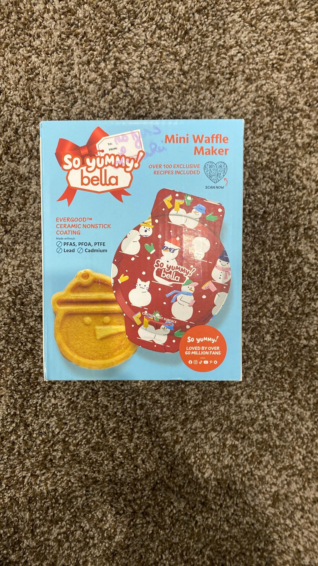 Snowman Mini Waffle Maker