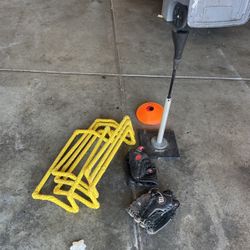 Tee, Gloves, Hurdles And Cones