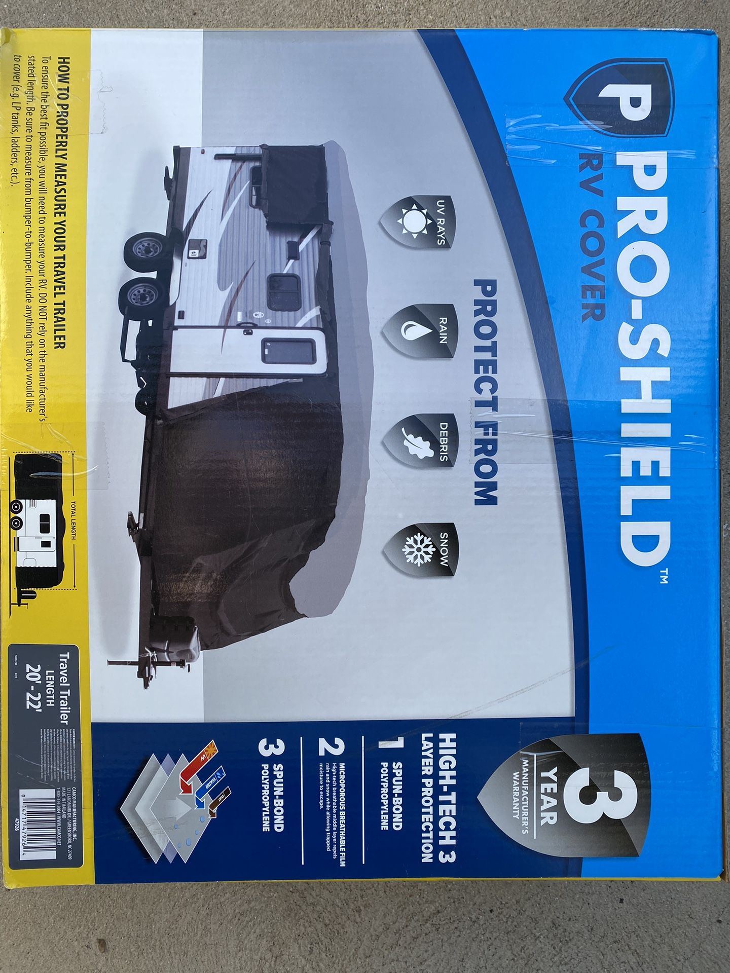 Camco Pro-Shield Travel Trailer RV Cover