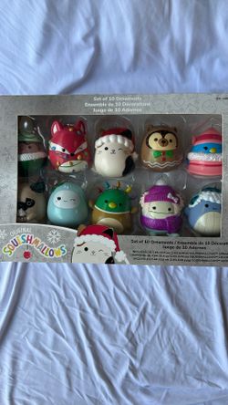 Squishmallows Christmas Ornaments Set Of 10