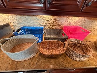$5 Each, Assorted Baskets and Storage Container Organizers