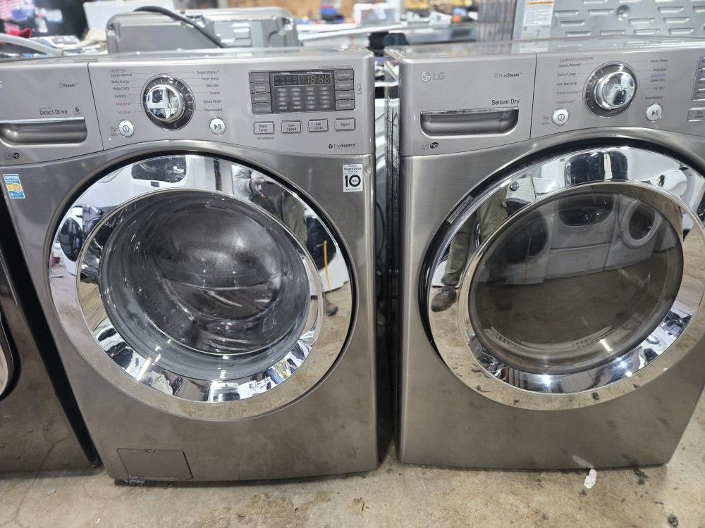 Lg Wassher And Dryer Set Electric Extra Large Capacity