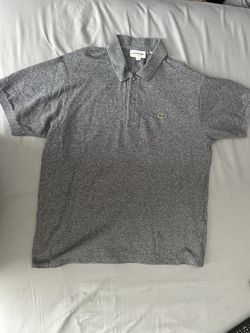 Lacoste Men’s Light Gray Cotton Polo XL