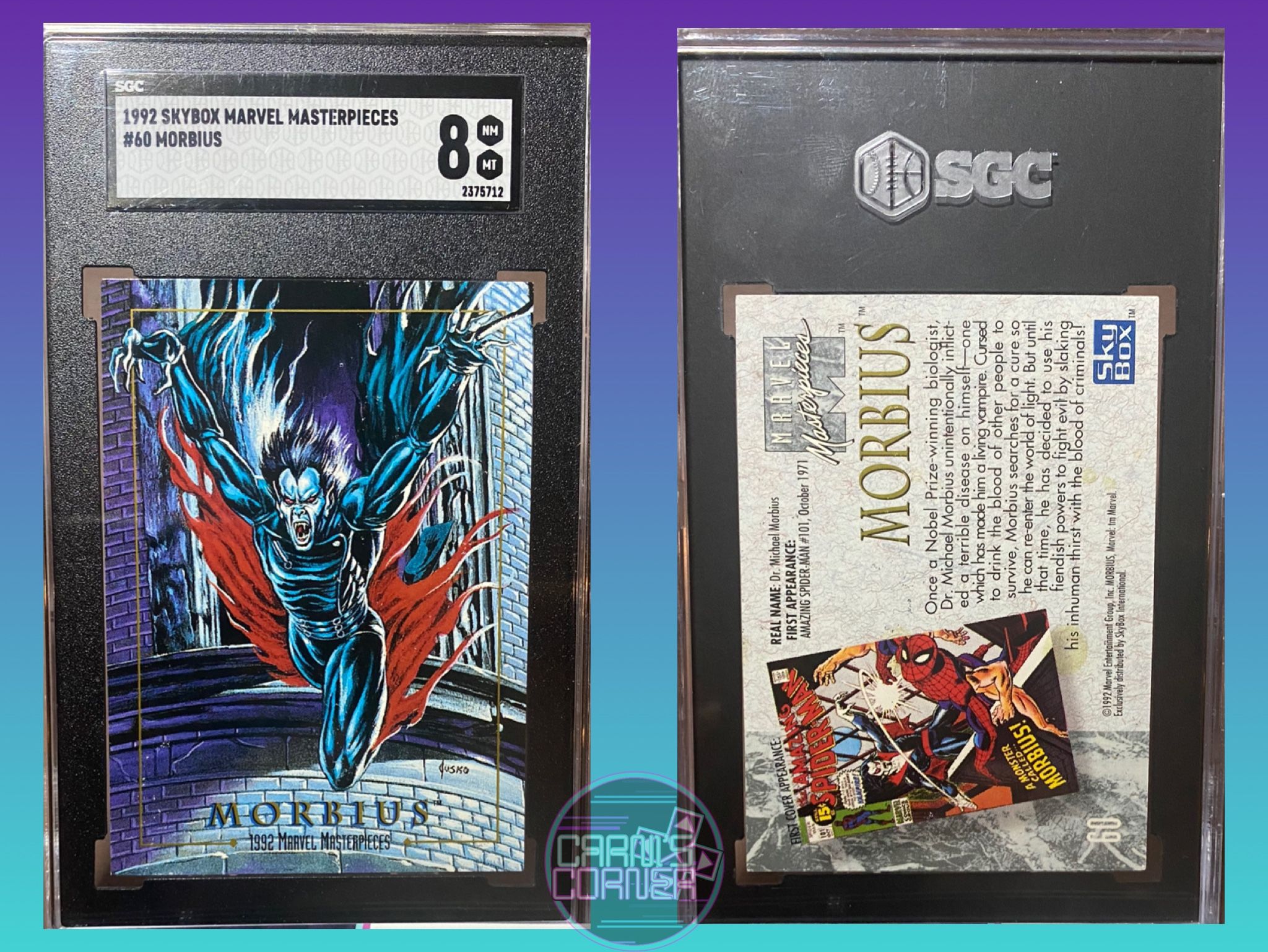 1992 Skybox Marvel Masterpieces #60 Morbius | SGC 8