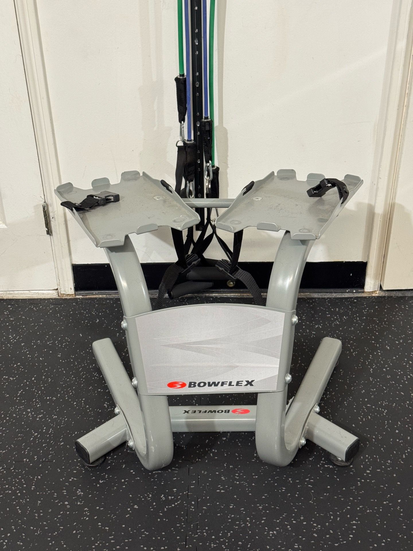 Bowflex stand for adjustable dumbbells
