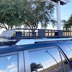 (NEW) $145 Roof Rack Cargo Basket Universal 64x39” Car Top Luggage Holder Carrier 150 LBS max