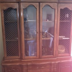 antiq china cabinet
