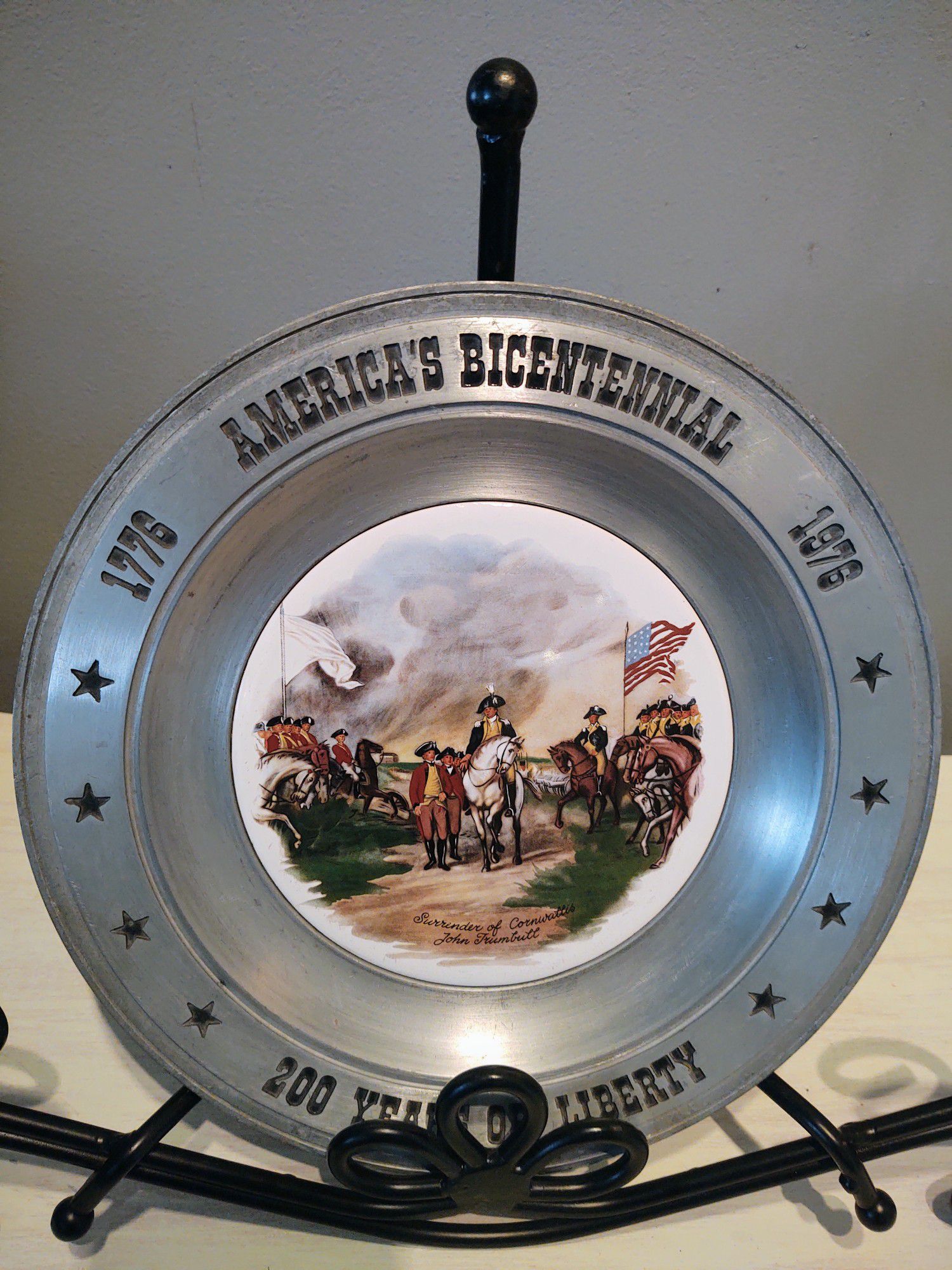 Vintage 200 Years Of Liberty Pewter Plate