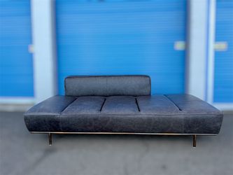 CB2 Luxurious Lawndale Modern Leather Daybed Sofa Delivery Available