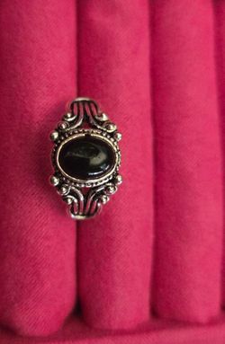 Silver & Onyx Ring 925