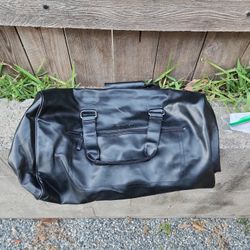 Calvin Klein Faux Leather Duffel Bag