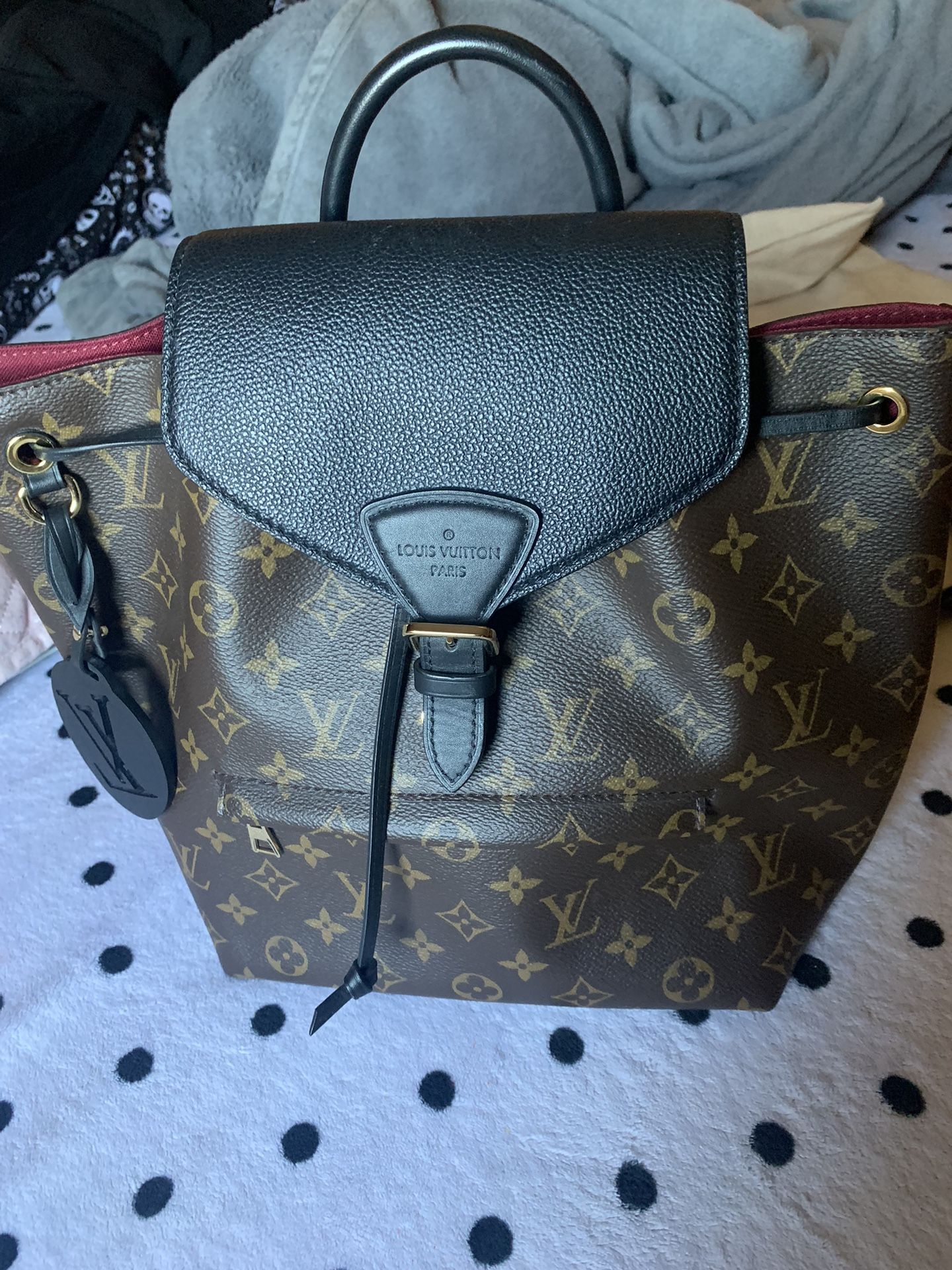 authentic LV Montsouris Backpack proof of receipt