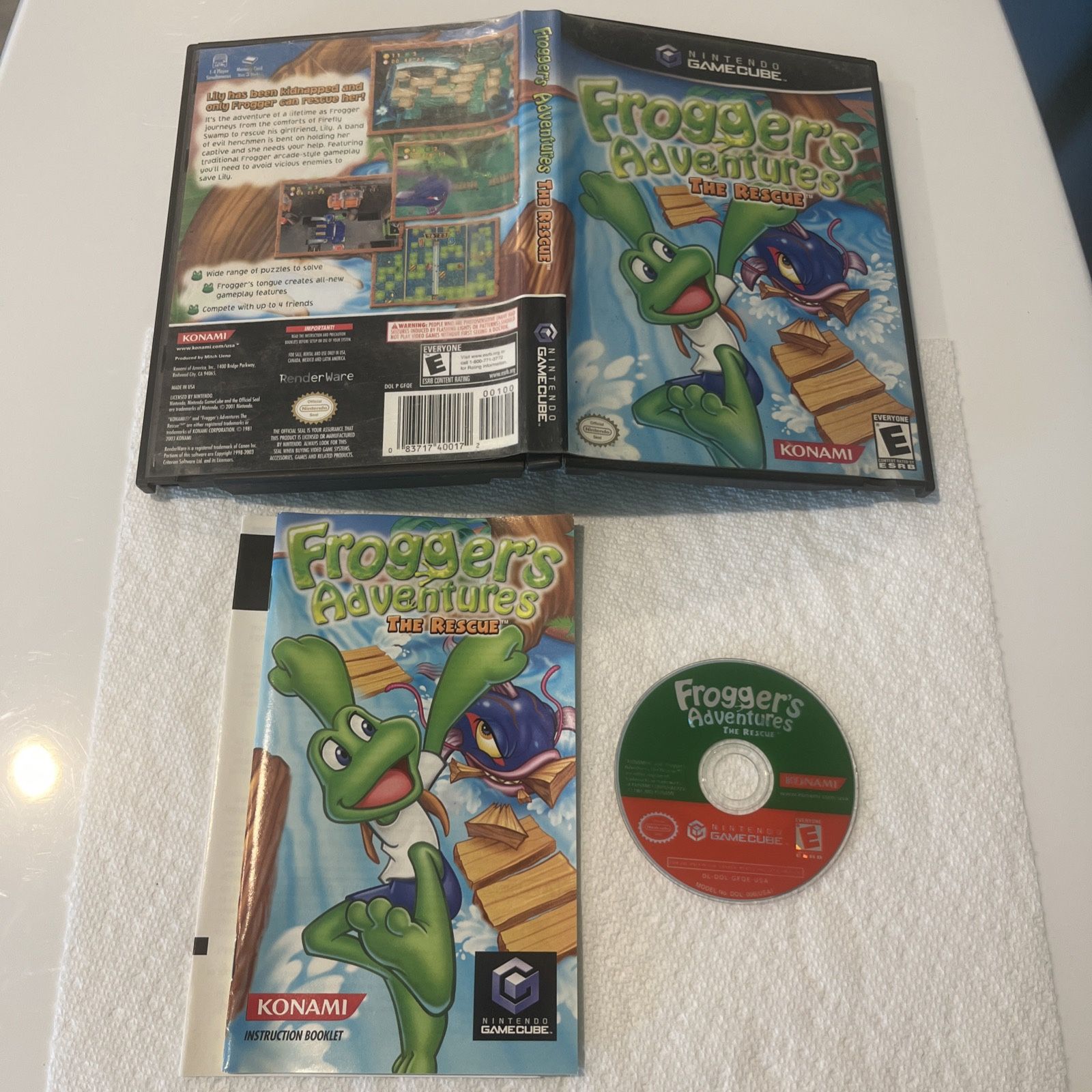 Frogger's Adventures: The Rescue Nintendo GameCube Complete CIB w/ Manual
