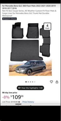 All weather Floor Mats for Mercedes Benz GLC 300  SUV (2016-2023)