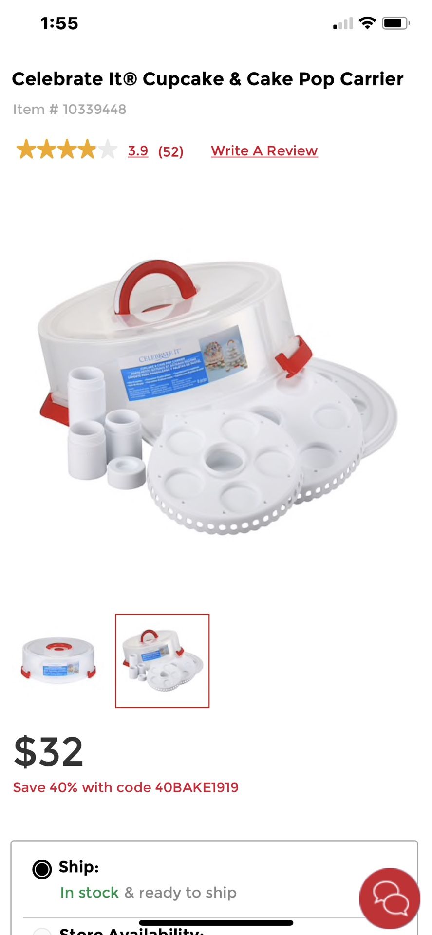 Celebrate It® Cupcake & Cake Pop Carrier