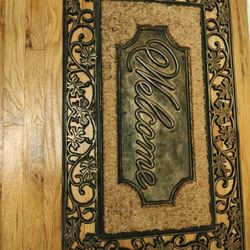 A1HC Natural Coir and Rubber Door Mat, 38x23, Thick Durable Doormats for Indoor Outdoor Entrance, Heavy Duty, Thin Profile Door Mat, Easy to Clean, Lo